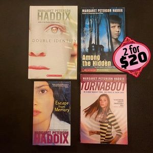 🎉2/20 Set of 4 Margaret Peterson Haddix YA Novels Sci Fiction Adventure Books